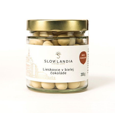 Orzechy laskowe w białej czekol. 200g SLOWLANDIA