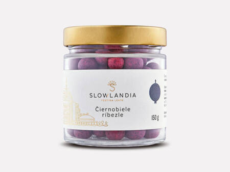 Czarne porzeczki w białej czekoladzie 150g SLOWLANDIA